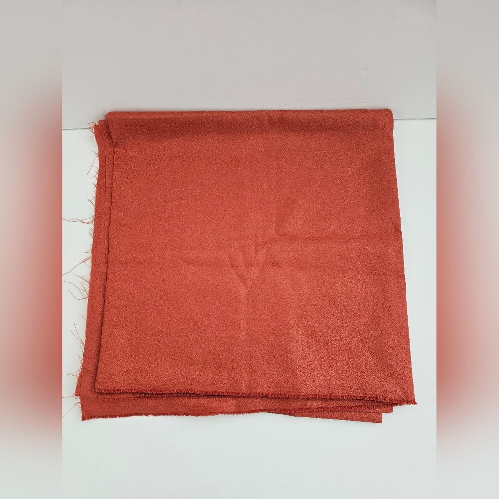Vintage Terracotta Crepe Fabric Yardage 58" x 59" Textured Pebbled Finish
